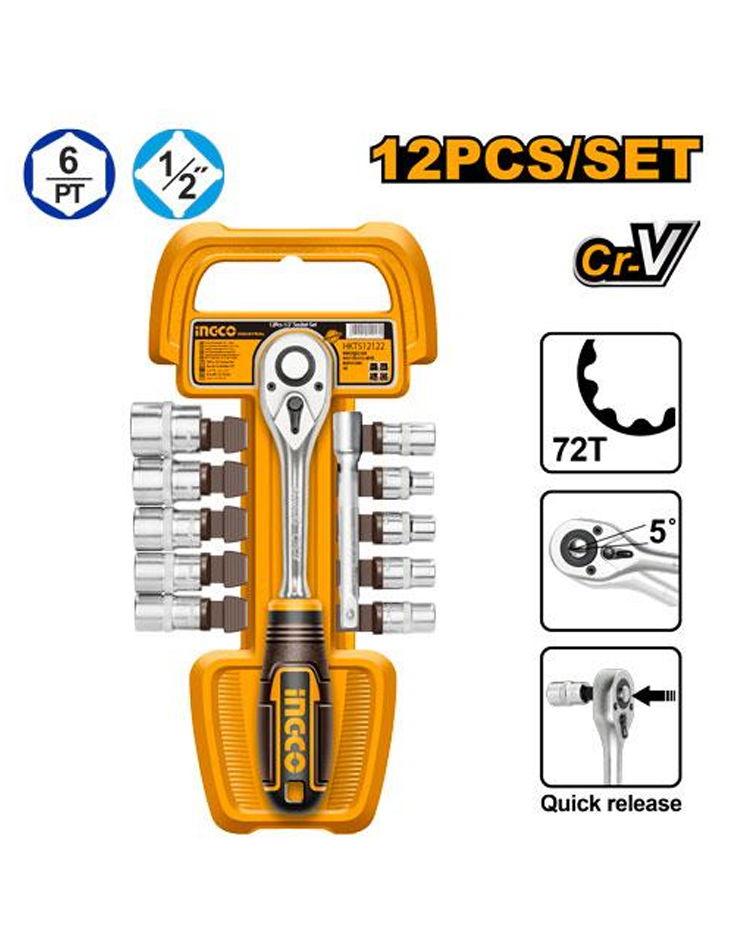 INGCO 12PCS 1/2 SOCKET SET 
