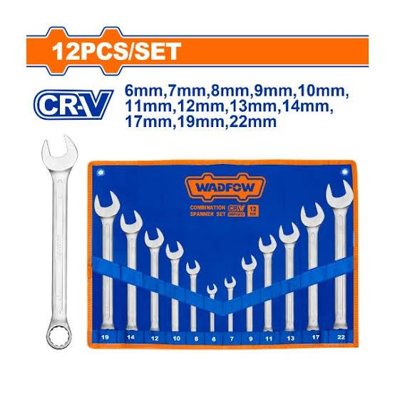 WADFOW 12 PCS SPANNER SET 6-22MM